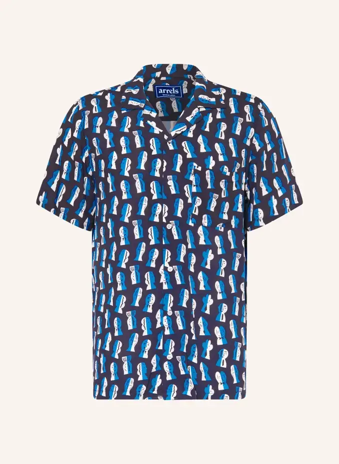 arrels BARCELONA Resorthemd NAVY PAPIER DECOUPE × SEVERIN MILLET Comfort Fit