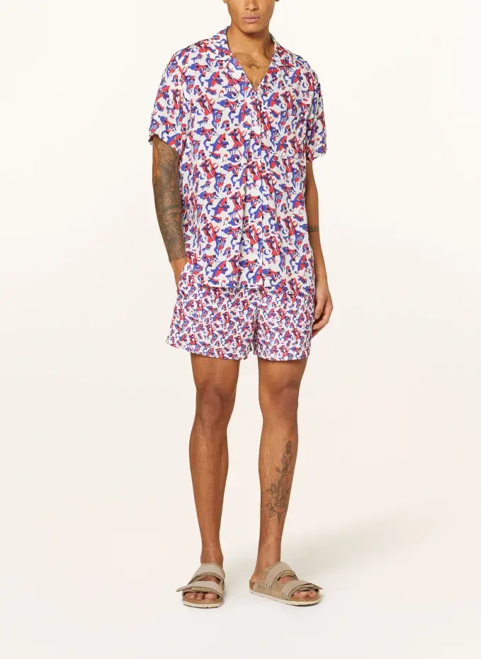 Arrels BARCELONA Resorthemd RED RUSH HOUR × MALIKA FAVRE Comfort Fit