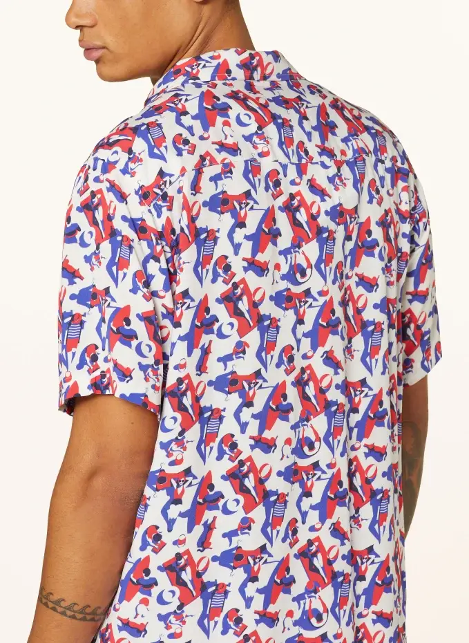 Arrels BARCELONA Resorthemd RED RUSH HOUR × MALIKA FAVRE Comfort Fit