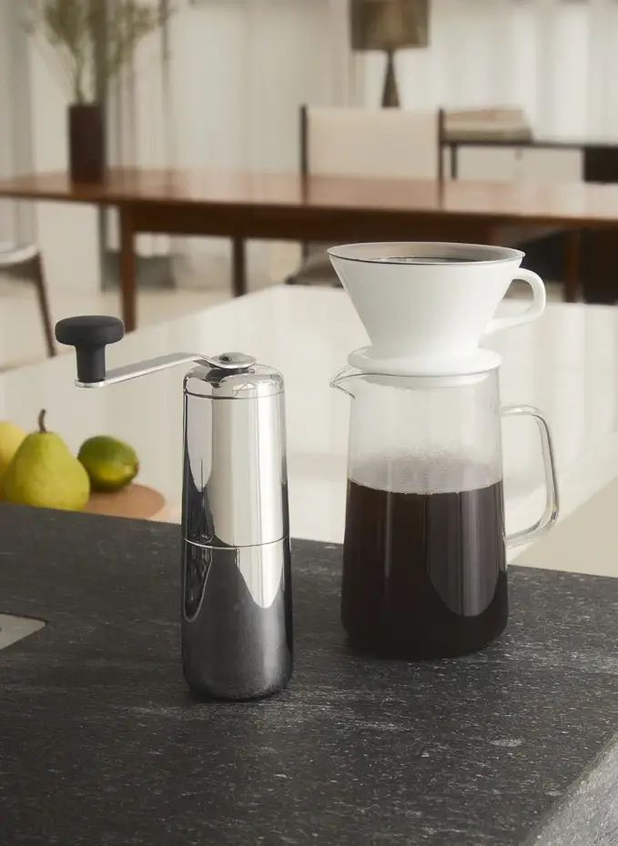 ALESSI Set SLOW COFFEE: Kaffeemühle, Karaffe Und Filterhalter