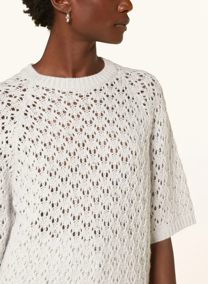 ALLUDE Strick-Shirt Mit Cashmere Und Schmucksteinen