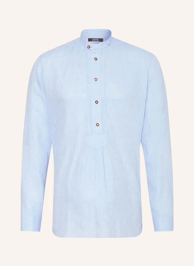 Arido Trachtenhemd Regular Fit Aus Leinen Mit Stehkragen