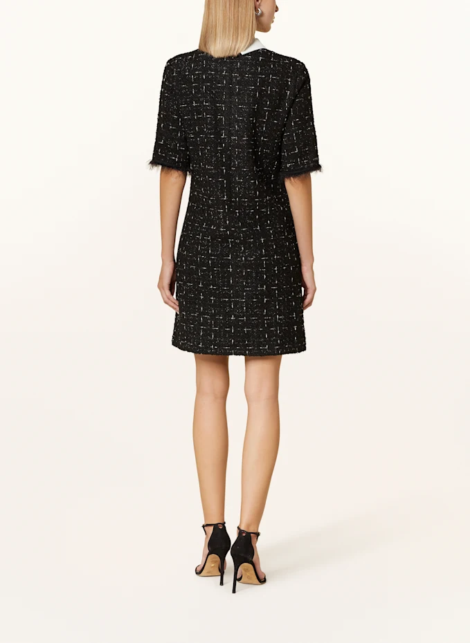 Ana Alcazar Tweed-Kleid Mit Glitzergarn Und Schmucksteinen