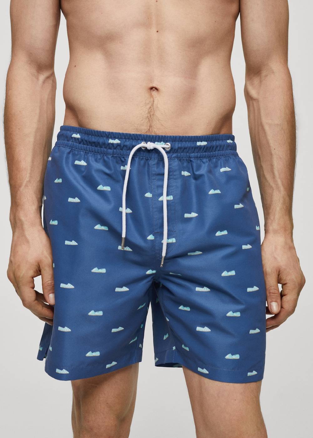 Mango Badeshorts Mit Kordelzug Und Espadrilles-Motiv