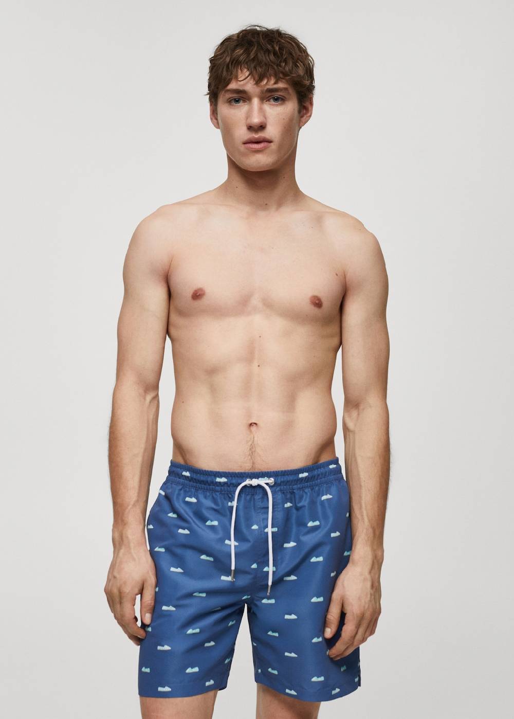 Mango Badeshorts mit Kordelzug und Espadrilles-Motiv