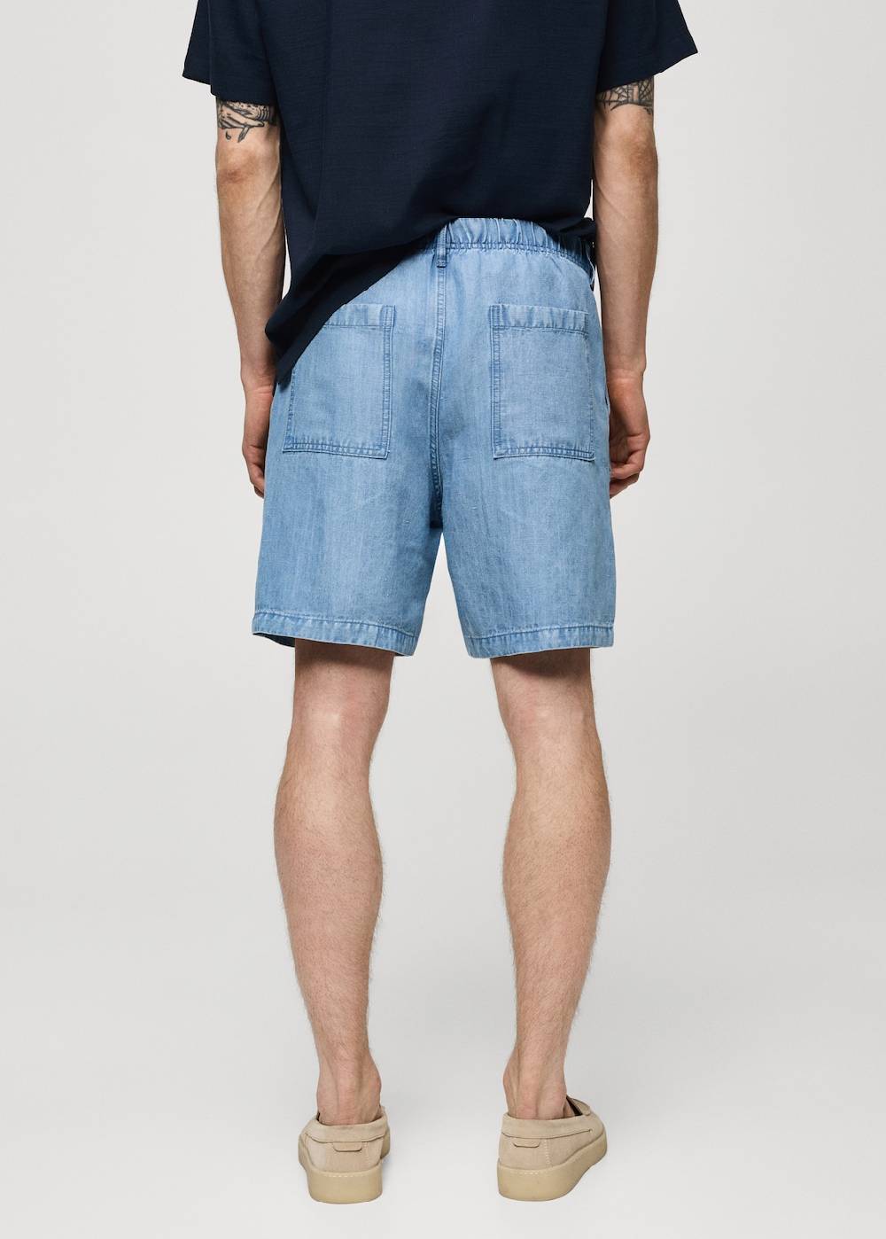 Mango Bundfalten-Bermudashorts Aus Hanf Mit Lyocell
