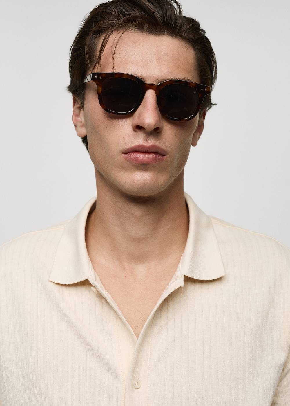 Mango Geknöpftes Regular Fit-Poloshirt Mit Struktur