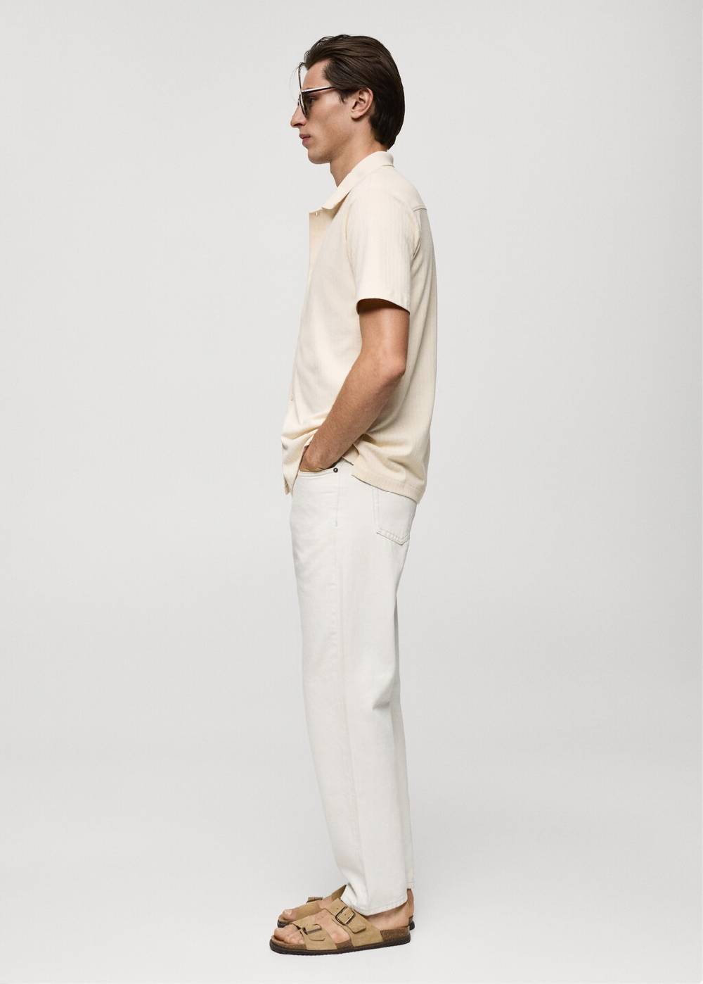 Mango Geknöpftes Regular Fit-Poloshirt Mit Struktur