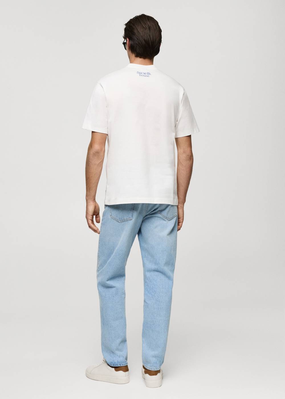 Mango Gemustertes Regular-Fit-T-Shirt Aus Baumwolle