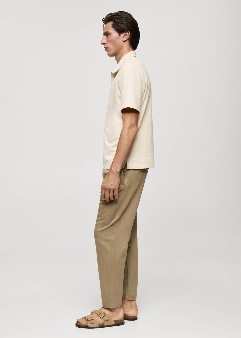 Mango Geripptes Regular-Fit-Poloshirt Aus Baumwolle