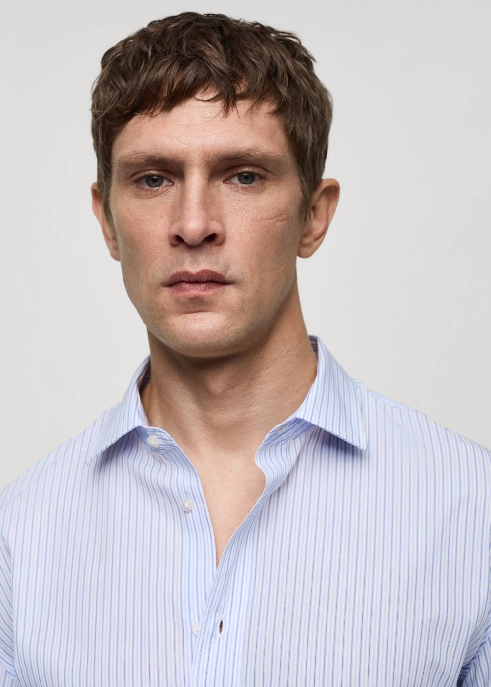 Mango Gestreiftes Regular-Fit.Hemd Aus 100 % Baumwolle