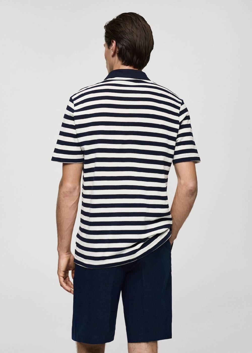 Mango Gestreiftes Regular-Fit-Poloshirt Aus Baumwoll-Piqué