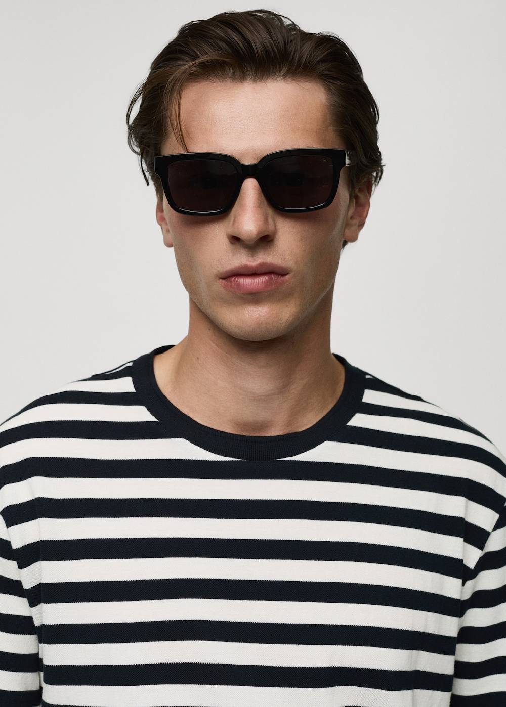 Mango Gestreiftes Regular-Fit-T-Shirt Aus 100 % Baumwolle