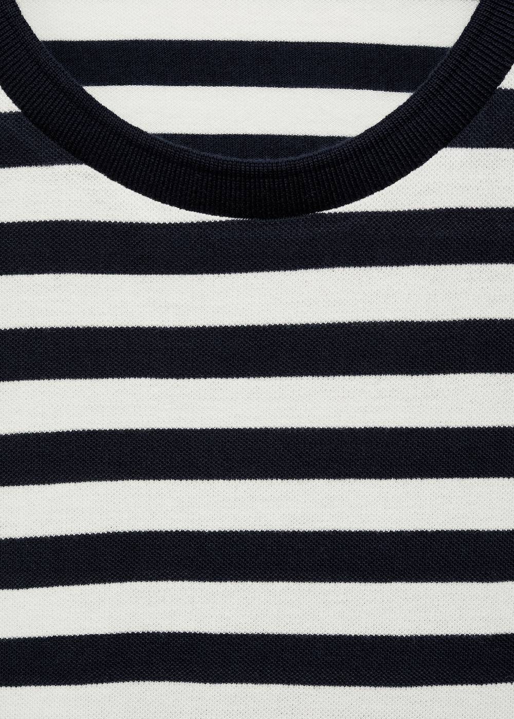 Mango Gestreiftes Regular-Fit-T-Shirt Aus 100 % Baumwolle