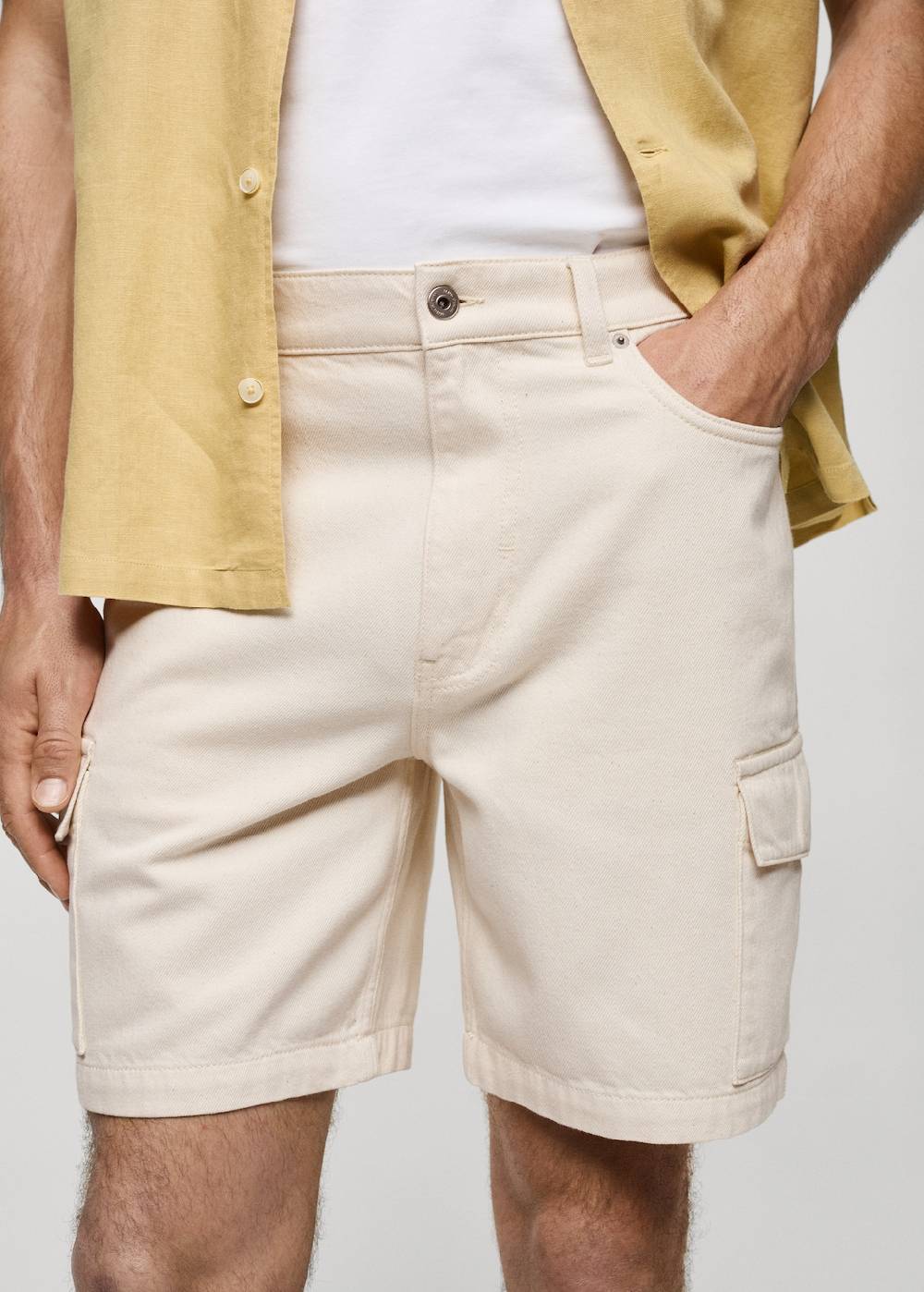 Mango Jeans-Bermudashorts Aus Baumwolle Im Cargo-Stil