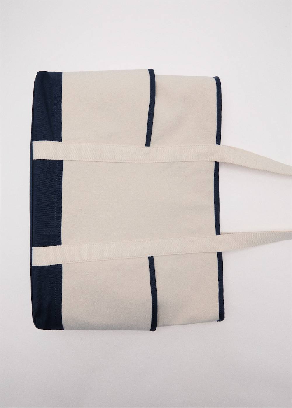 Mango Kontrastierende Tasche Aus Canvas Mit Baumwolle