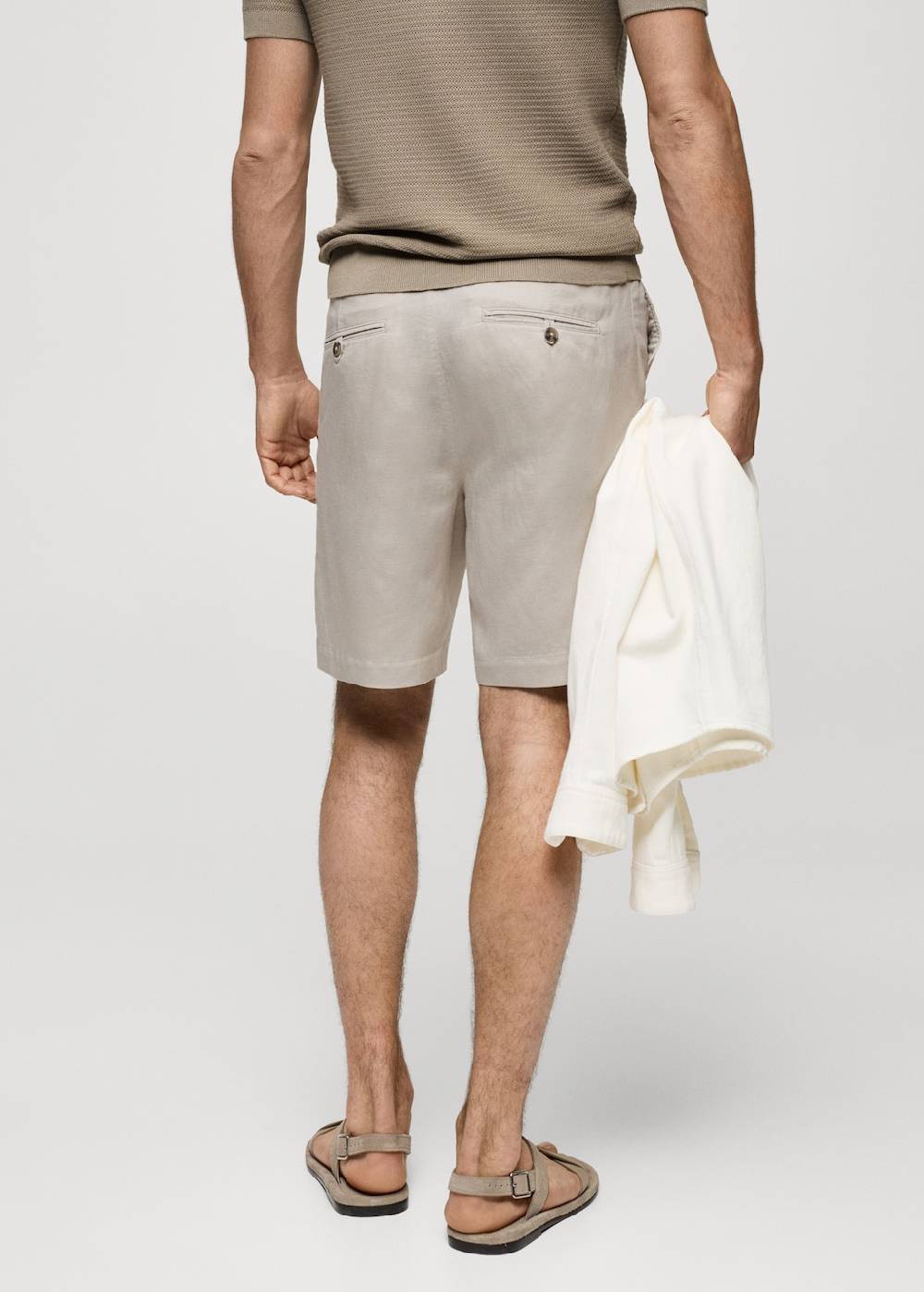 Mango Leinen-Bermudashorts Aus Tencel Mit Kordelzug