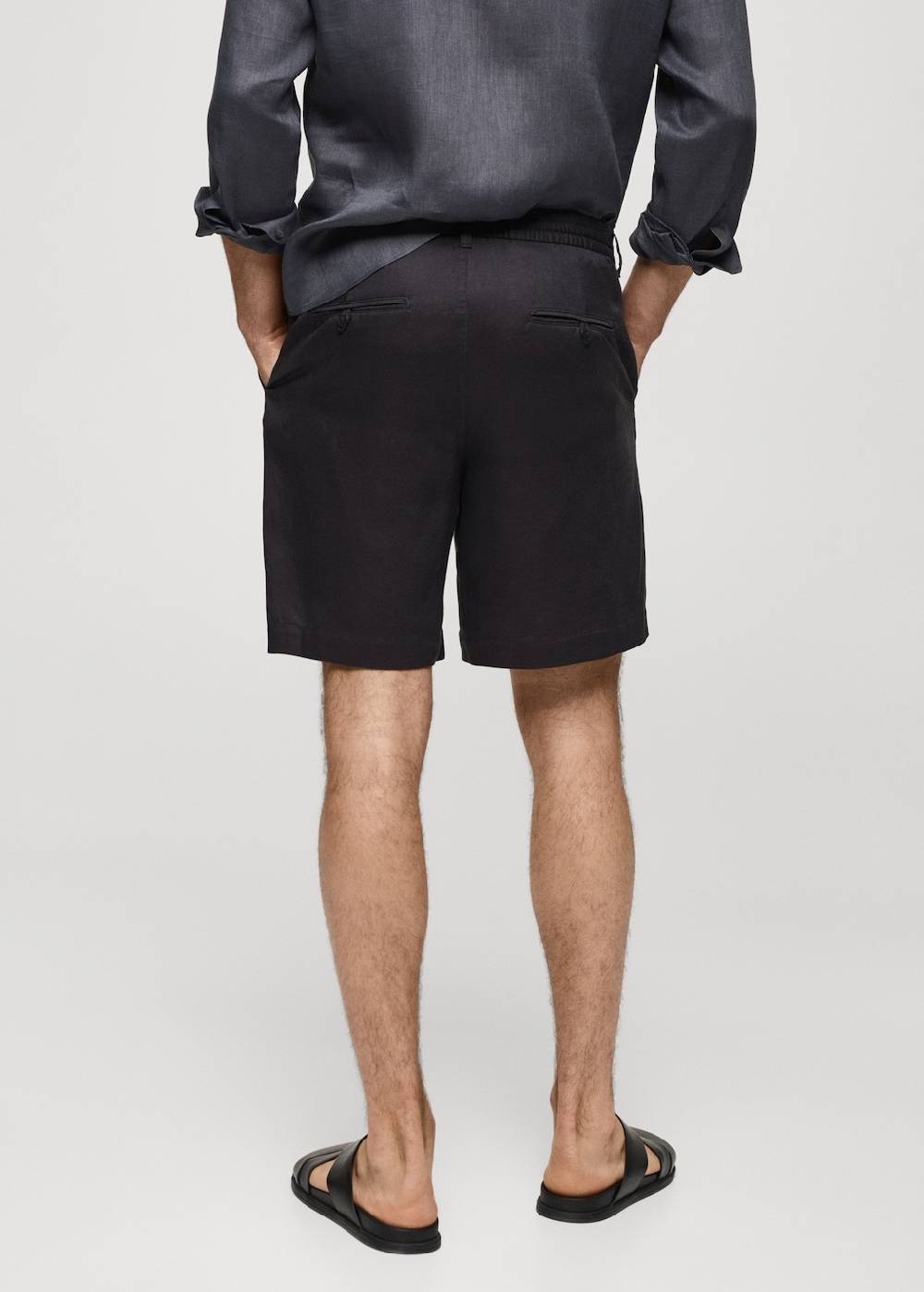 Mango Leinen-Bermudashorts Aus Tencel Mit Kordelzug