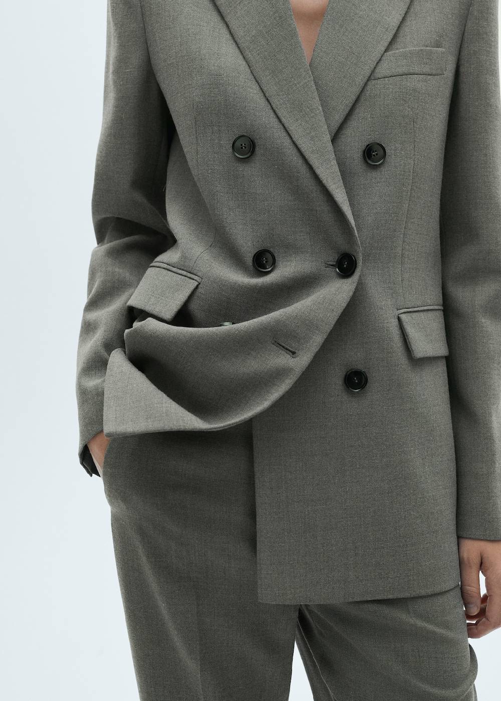 Mango Anzugblazer in Wickeloptik