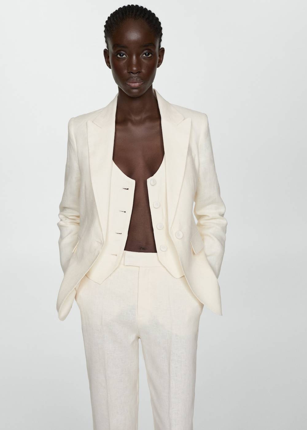 Mango Anzughose Aus 100 % Leinen