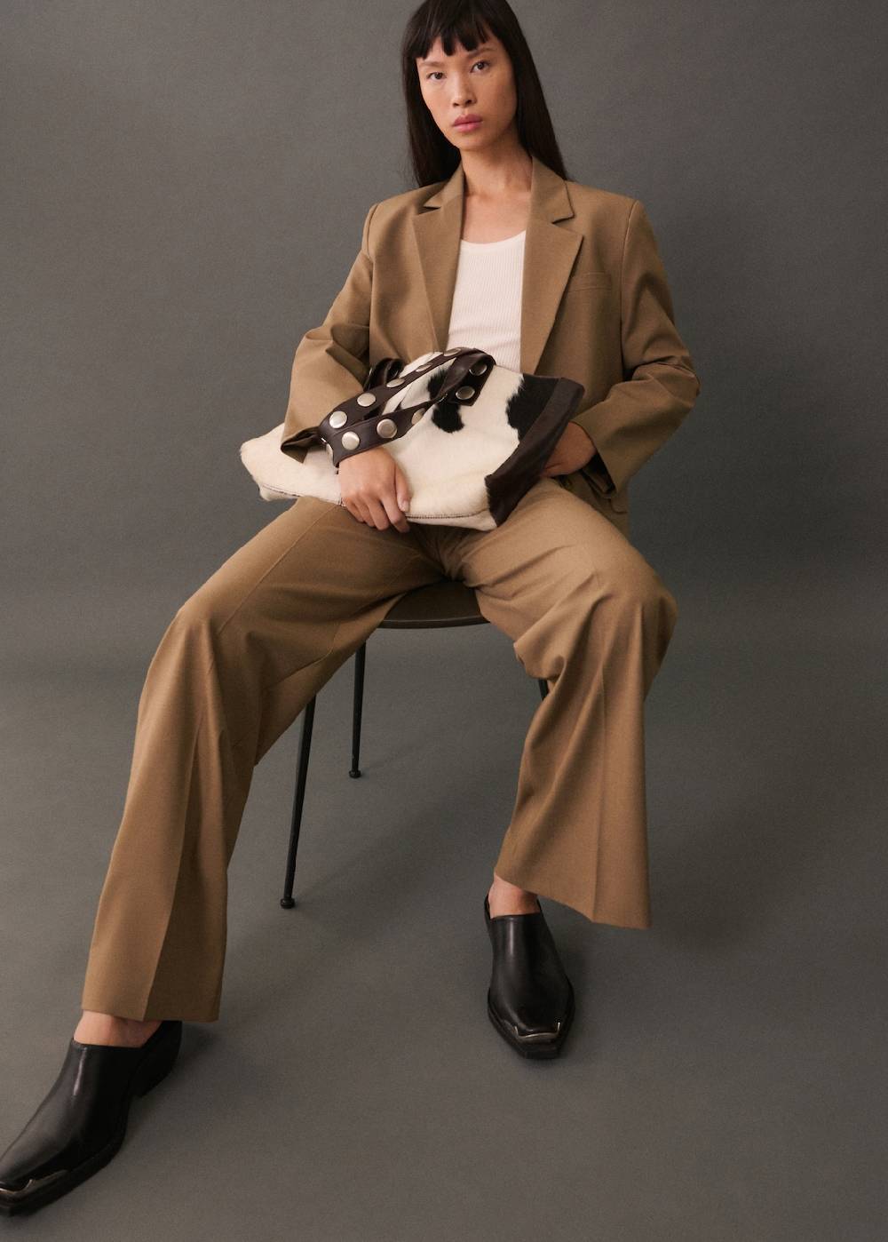 Mango Anzughose Mit Bundfalten