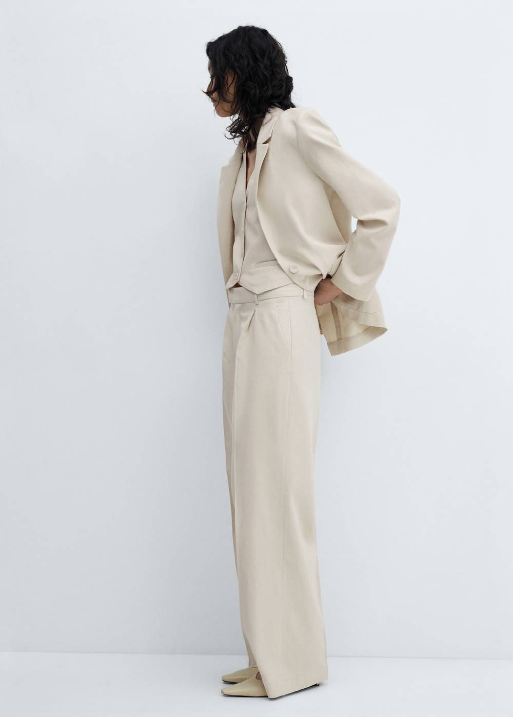 Mango Anzughose Mit Bundfalten