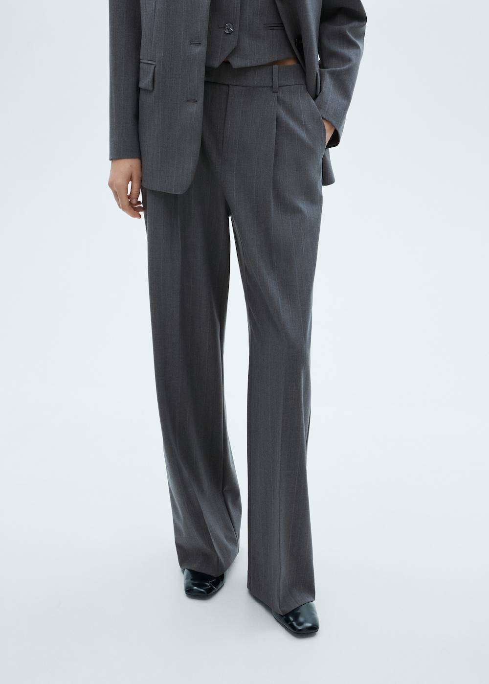 Mango Anzughose mit Nadelstreifen