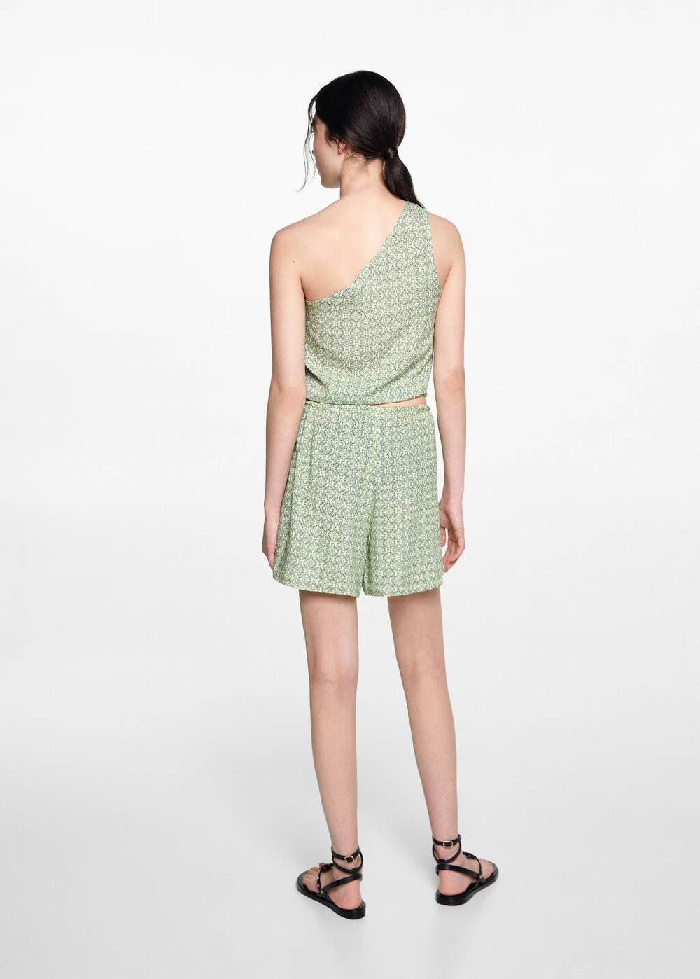 Mango Asymmetrisches Top Mit Printmuster