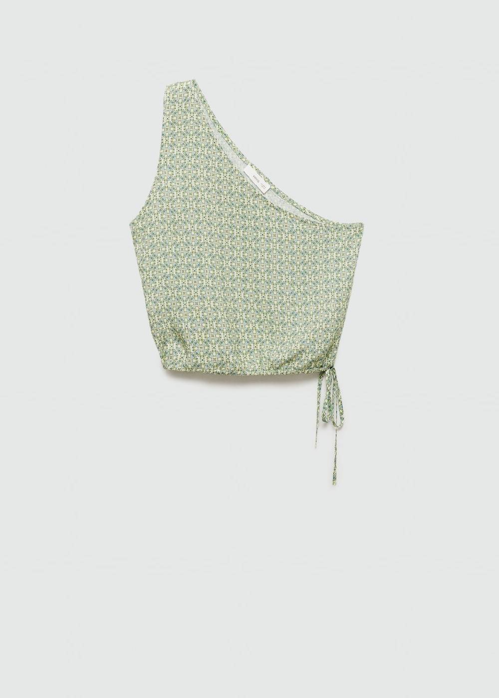 Mango Asymmetrisches Top Mit Printmuster