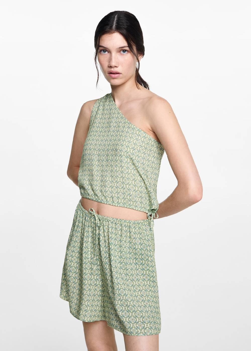 Mango Asymmetrisches Top mit Printmuster