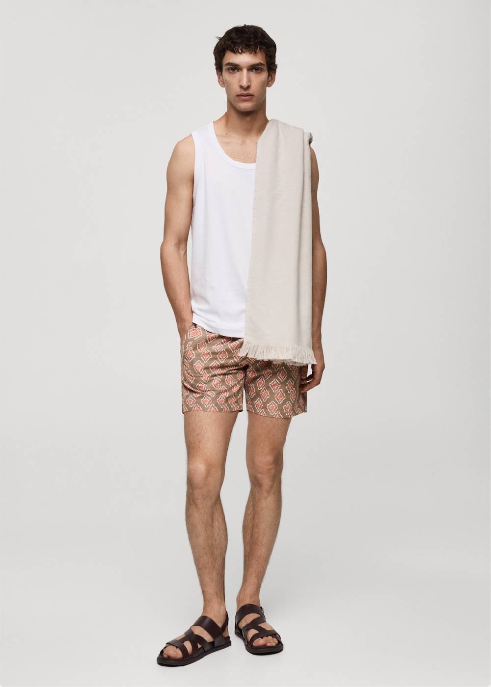 Mango Badeanzug Mit Geometrischem Muster