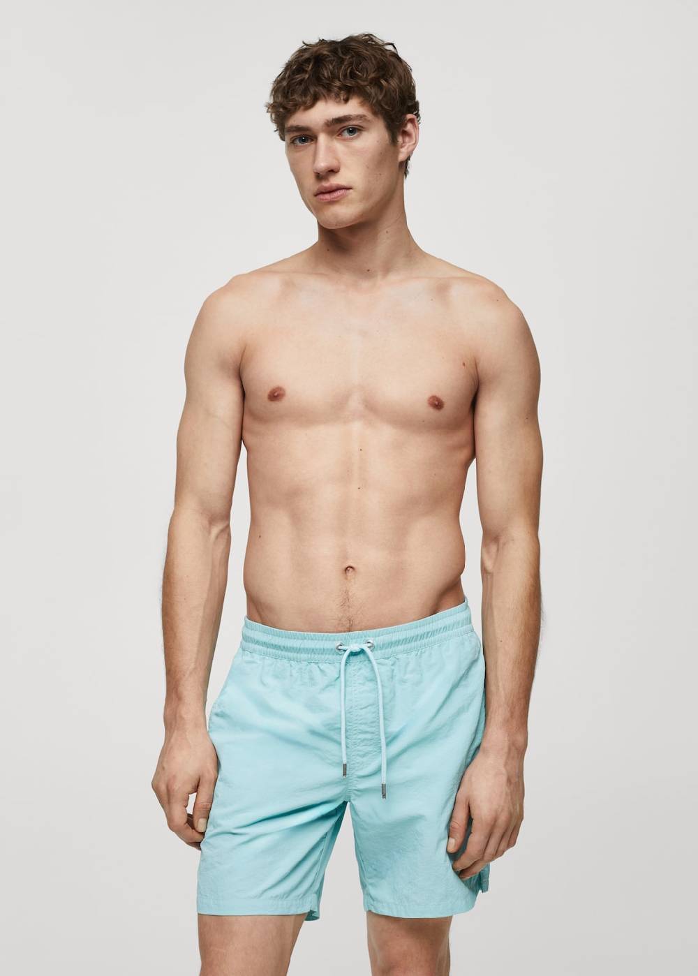 Mango Basic-Badeshorts mit Kordelzug