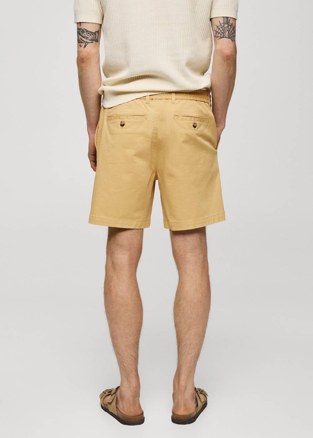 Mango Baumwoll-Bermudashorts Mit Kordelzug