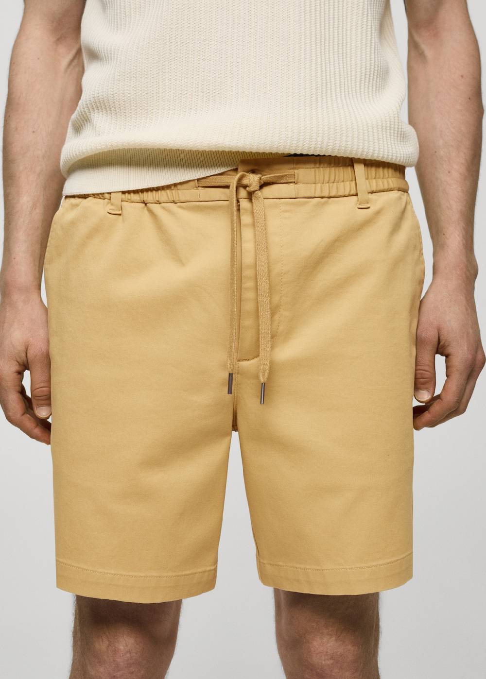 Mango Baumwoll-Bermudashorts Mit Kordelzug