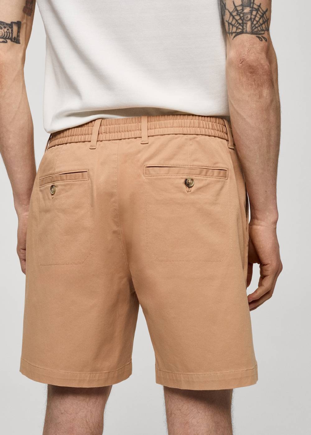 Mango Baumwoll-Bermudashorts Mit Kordelzug
