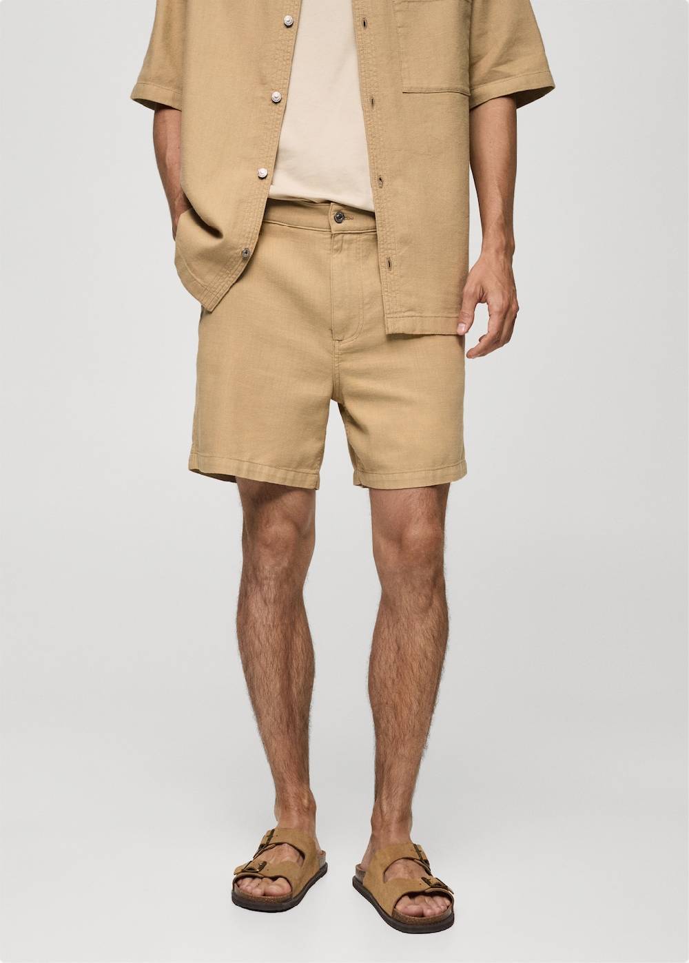 Mango Baumwoll-Bermudashorts mit Taschen