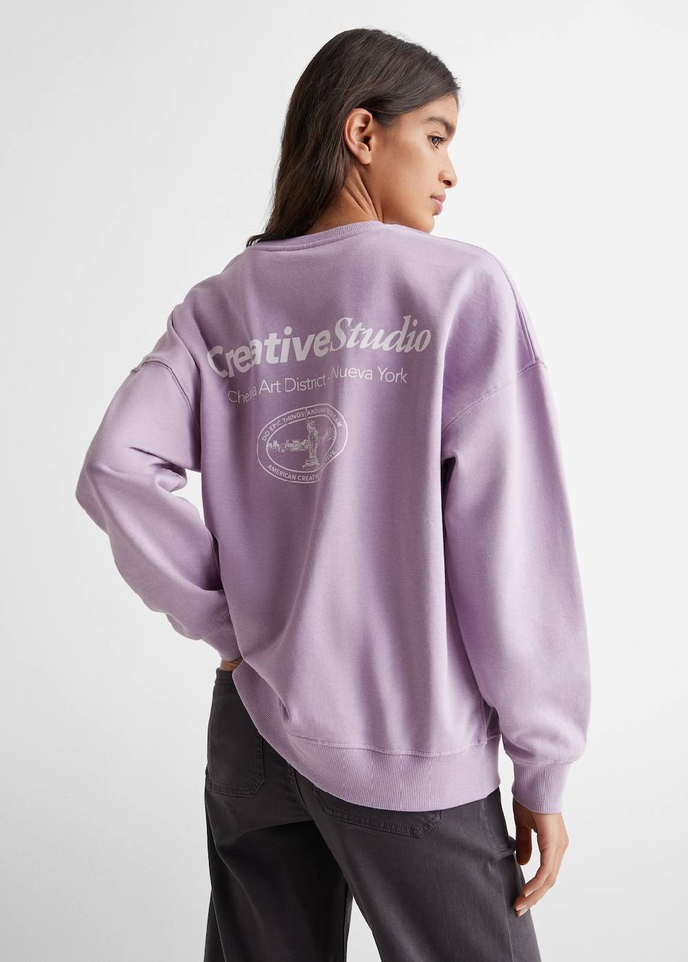 Mango Baumwoll-Sweatshirt Mit Aufschrift