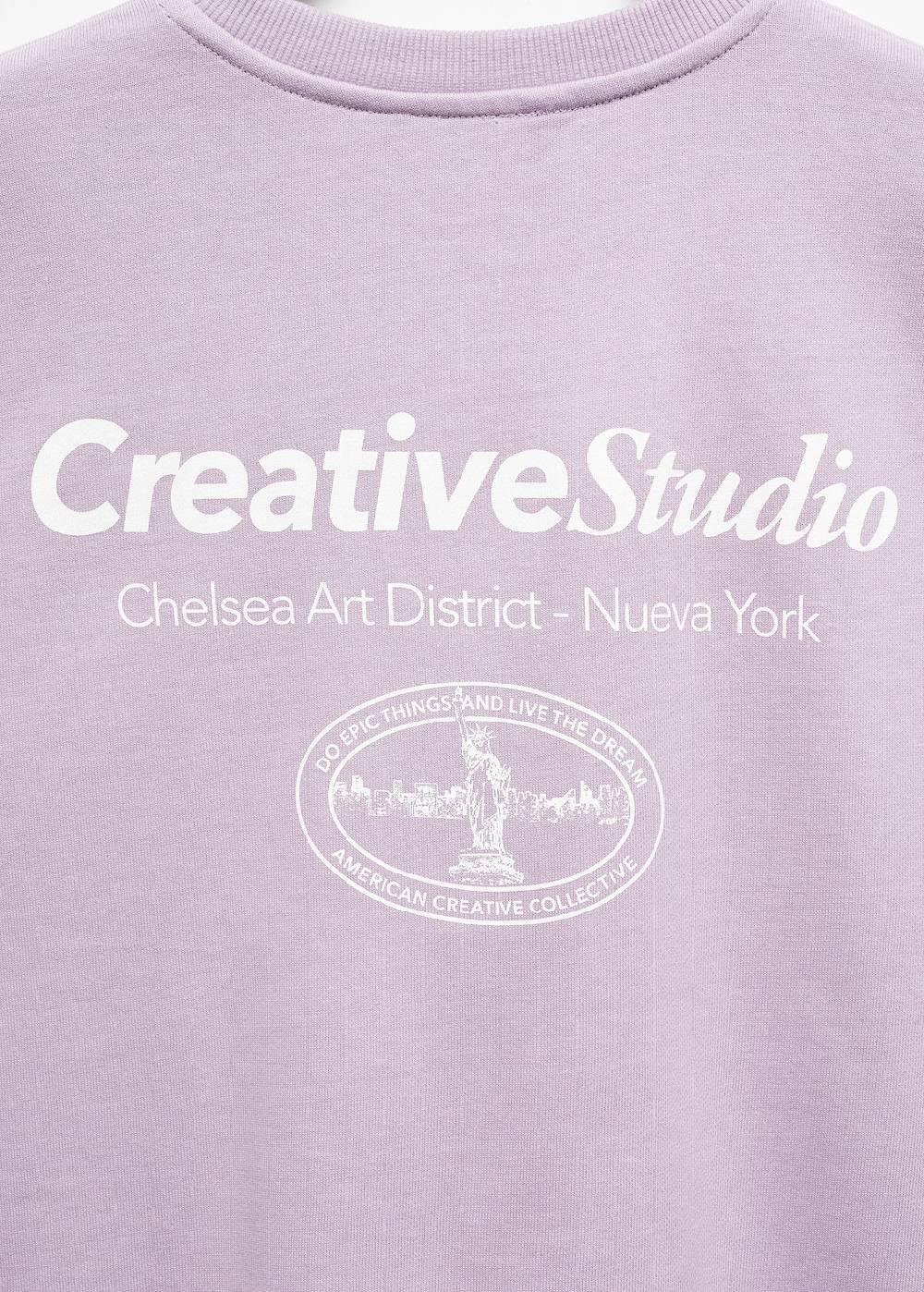 Mango Baumwoll-Sweatshirt Mit Aufschrift