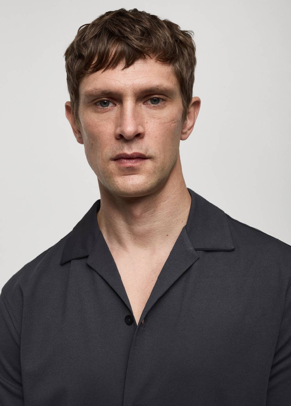 Mango Baumwollhemd Mit Bowlingkragen