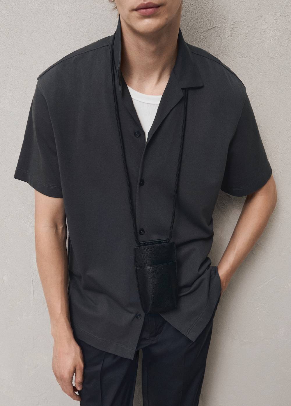 Mango Baumwollhemd Mit Bowlingkragen