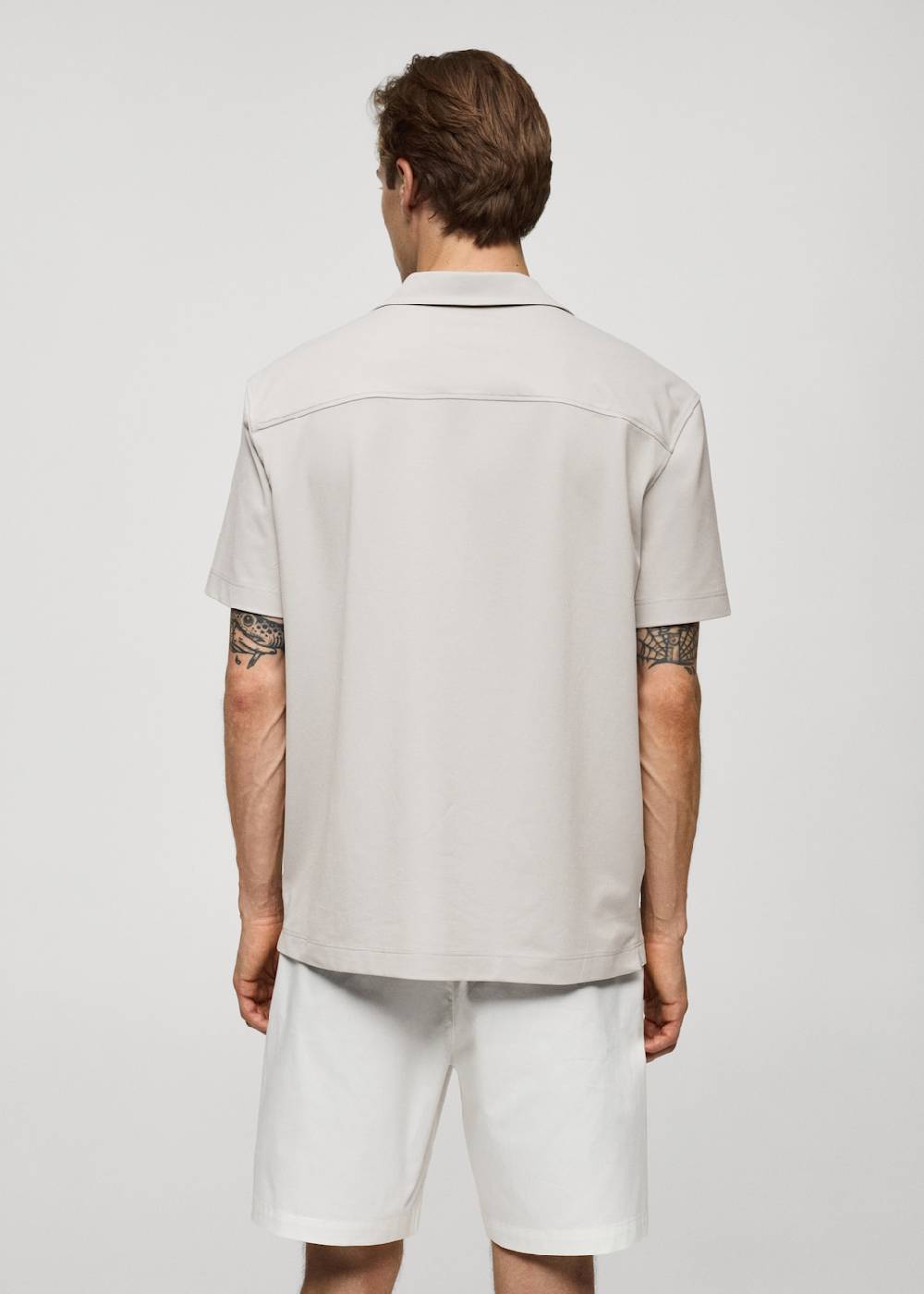 Mango Baumwollhemd Mit Bowlingkragen