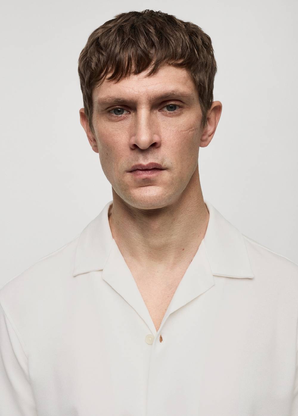 Mango Baumwollhemd Mit Bowlingkragen