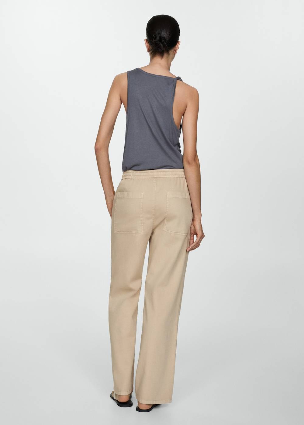 Mango Baumwollhose Mit Gummibund