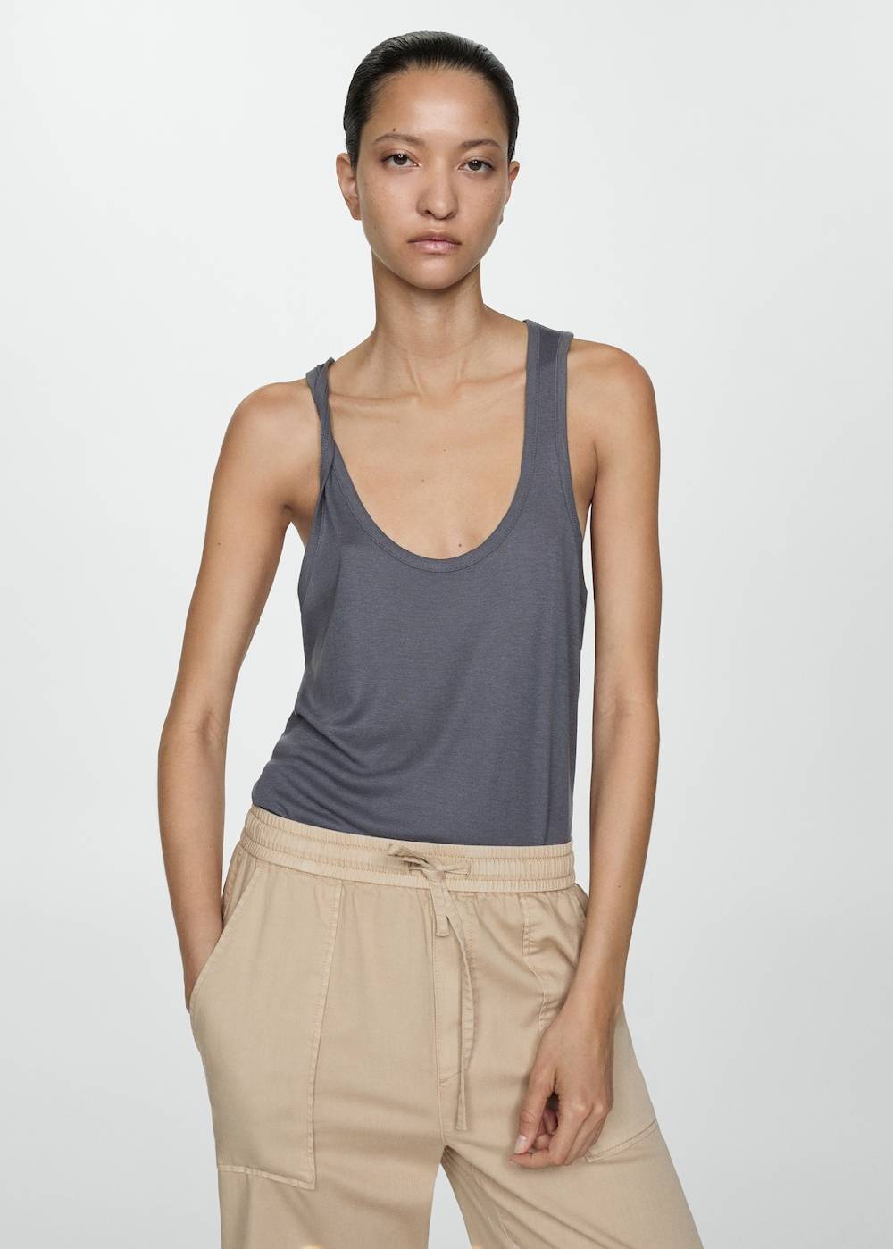 Mango Baumwollhose Mit Gummibund