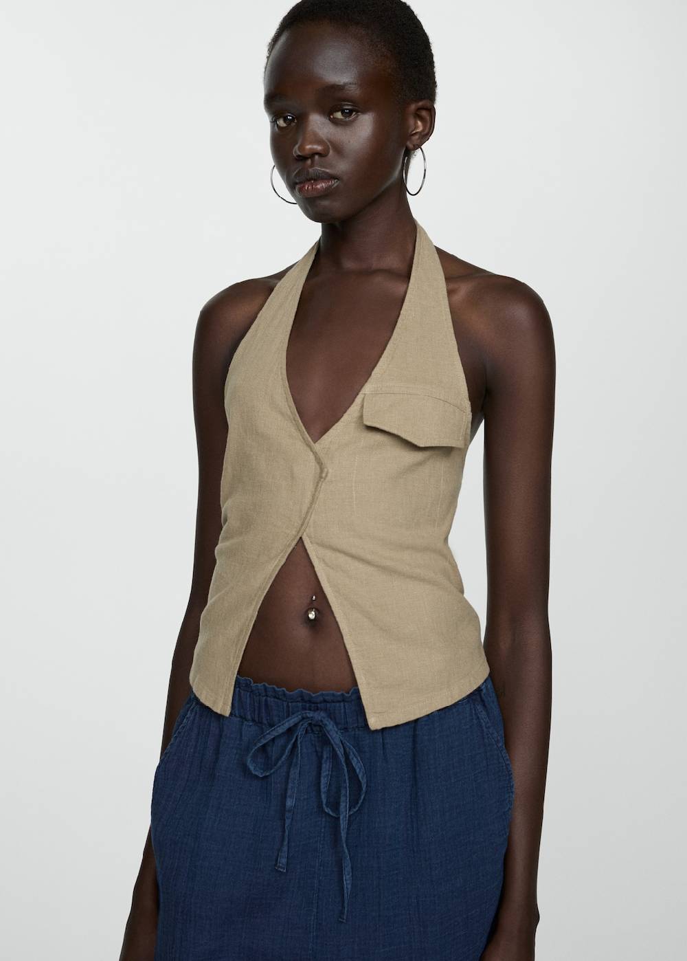 Mango Baumwollhose Mit Gummibund