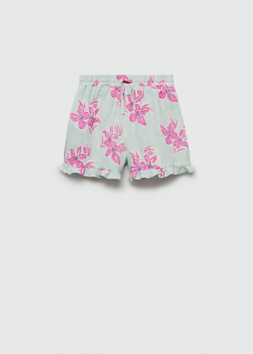 Mango Baumwollshorts Mit Blumenmuster