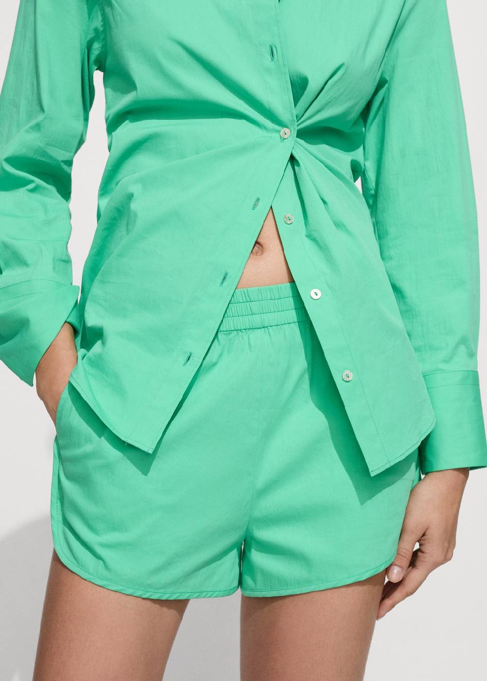 Mango Baumwollshorts Mit Stretchbund