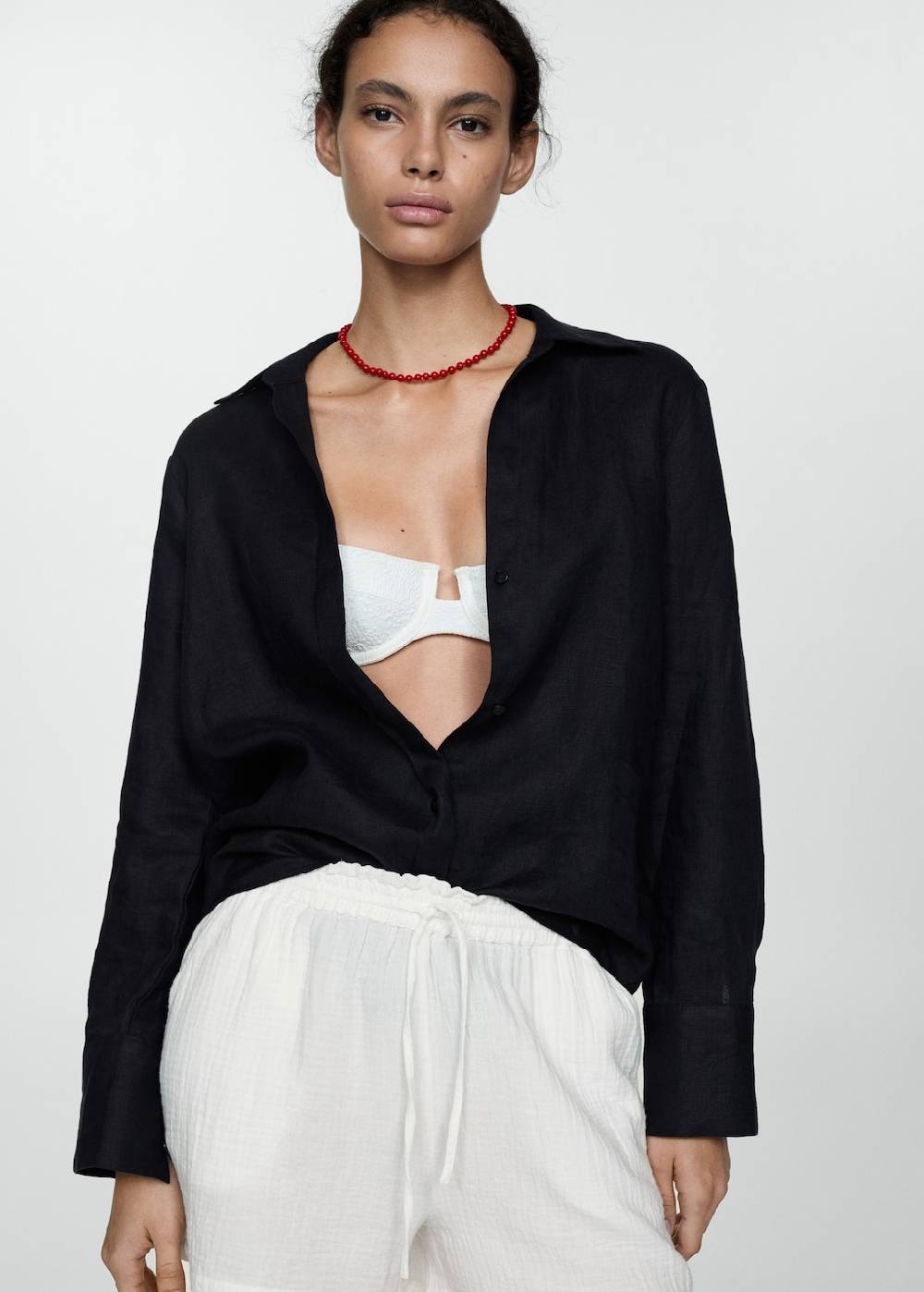 Mango Baumwollshorts mit Stretchbund