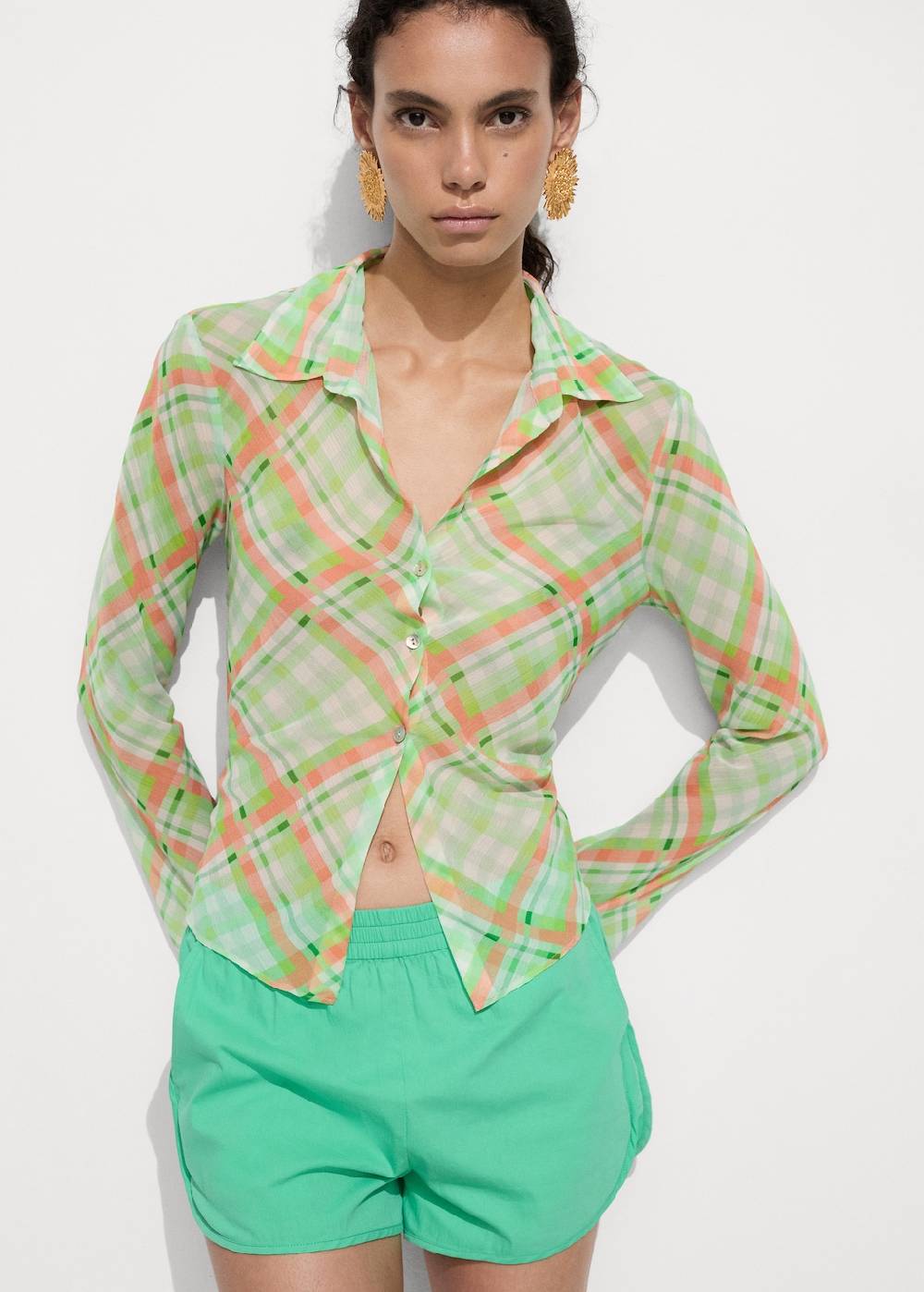 Mango Baumwollshorts mit Stretchbund