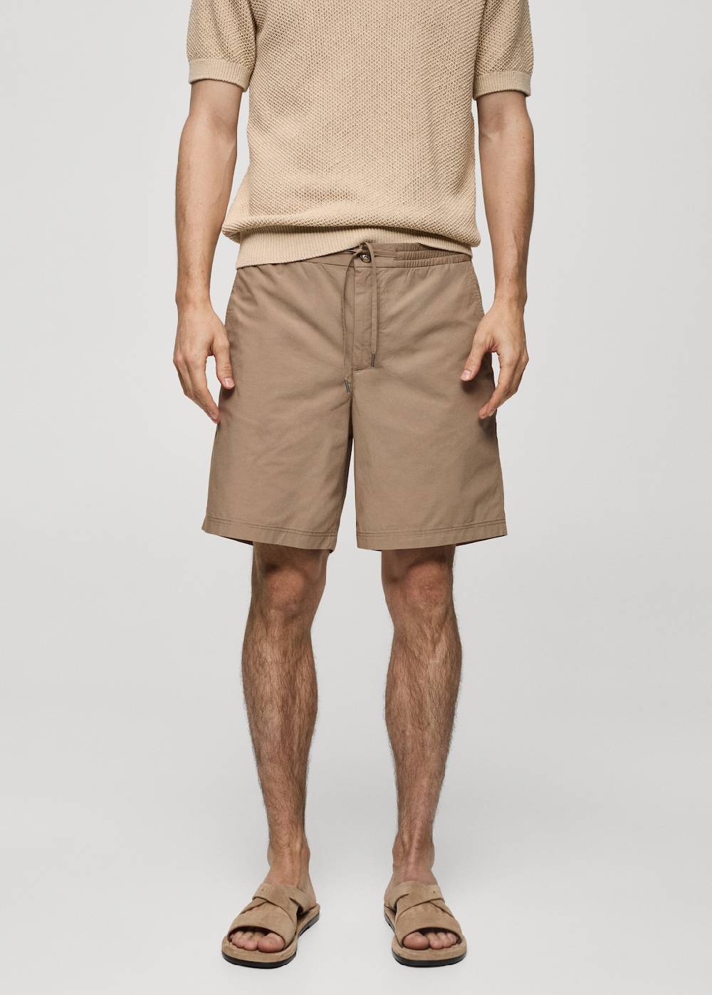 Mango Bermudashorts aus 100 % Baumwolle mit Kordel